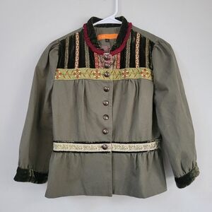 Cynthia Steffe Jacket Women's Size 10 Embroidered Edwardian Steampunk